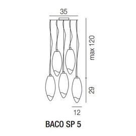 подвесной светильник VISTOSI BACO-BACONA BACO SP5 BC NI